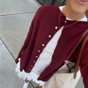 Coco McCall Cutie Cardigan // Wine Small